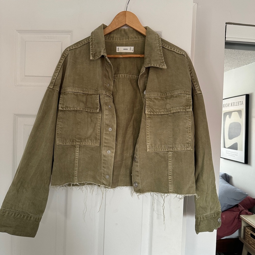 Mango cropped denim jacket